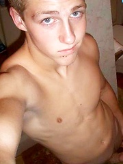 Hot naked boys relaxing in the bedroom
