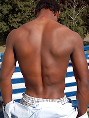 Handsome black boy Jerome shows off his assets