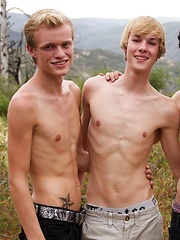 Connor seduces Scotty into following him back to his campsite where they get down and dirty sucking dick